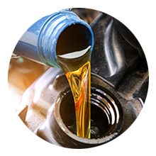 Pouring engine oil